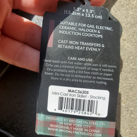 Cast Iron Pan cooking skilet by Brooklyn Steel company 5.2" ×5.3" New ch… - Picture 3 of 3